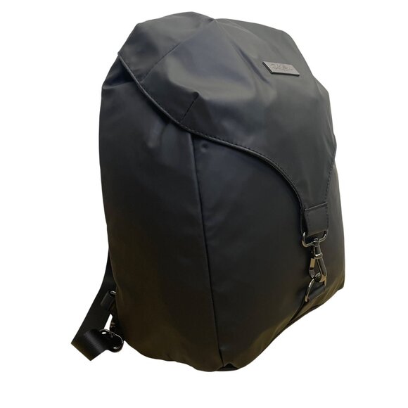 Ashley Black Women’s Black Nylon Secure Adjustable Straps Multi Pockets Backpack - Picture 2 of 13